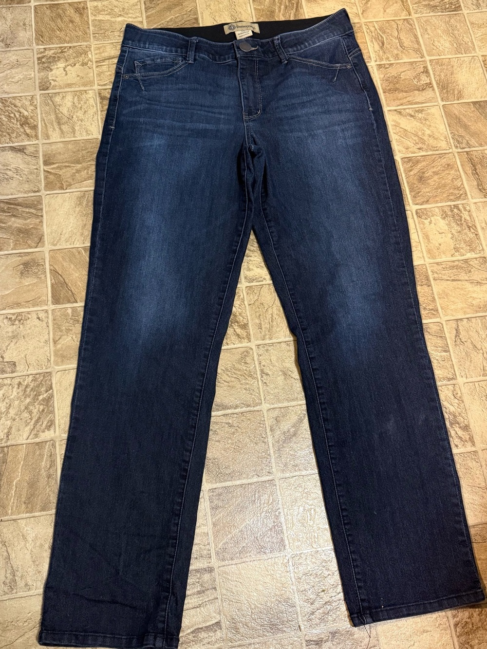 Democracy Women's 12 Ab‎ Technology Straight Leg Dark Indigo Stretch Jeans